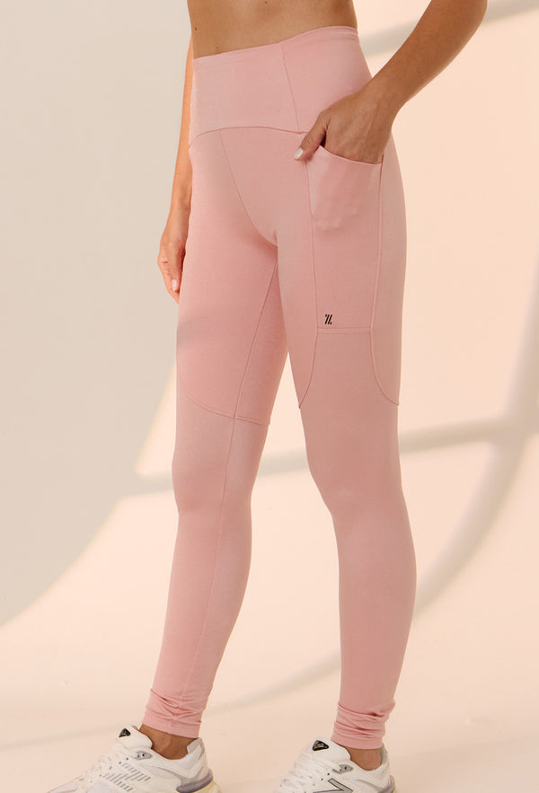 Legging lisa rose shine com bolsos Solare