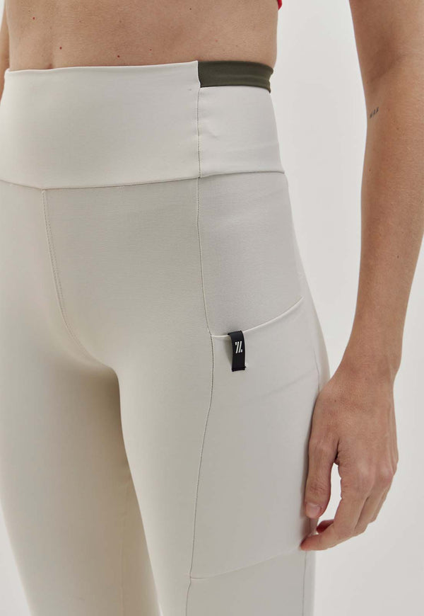 Legging bicolor luna e verde elite com bolsos Voá