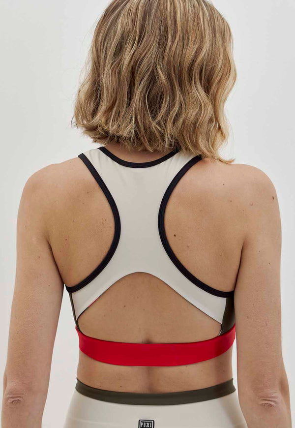 Top nadador com abertura nas costas e bojo removível Voá