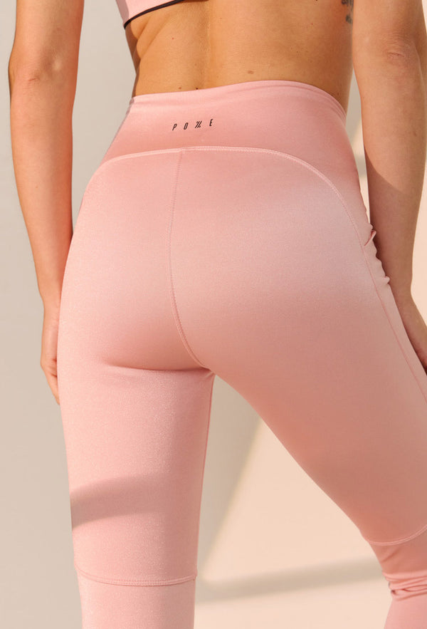 Legging lisa rose shine com bolsos Solare