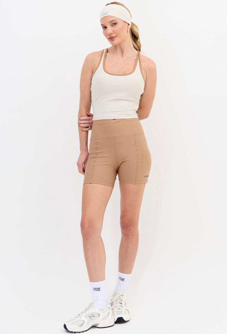 Bermuda lisa amêndoa Lance