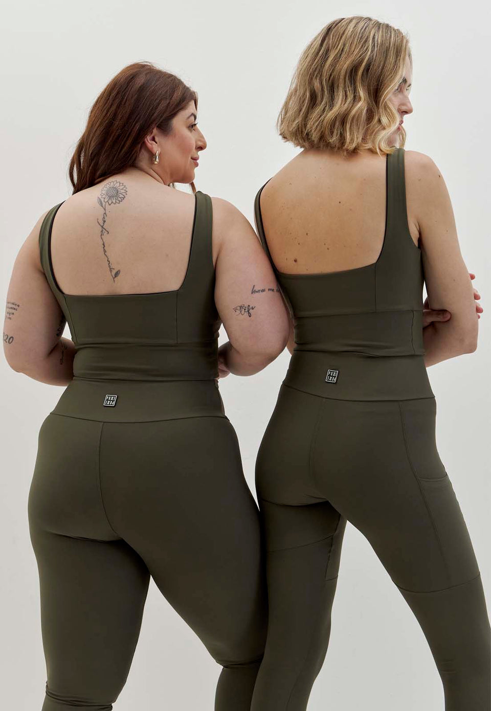 Legging lisa verde elite com bolsos laterais Voá