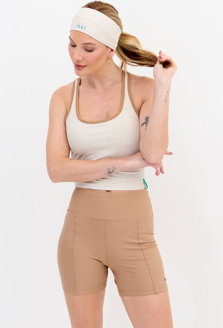 Bermuda lisa amêndoa Lance