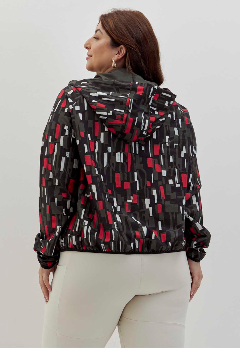 Jaqueta corta vento com bolsos estampada Voá