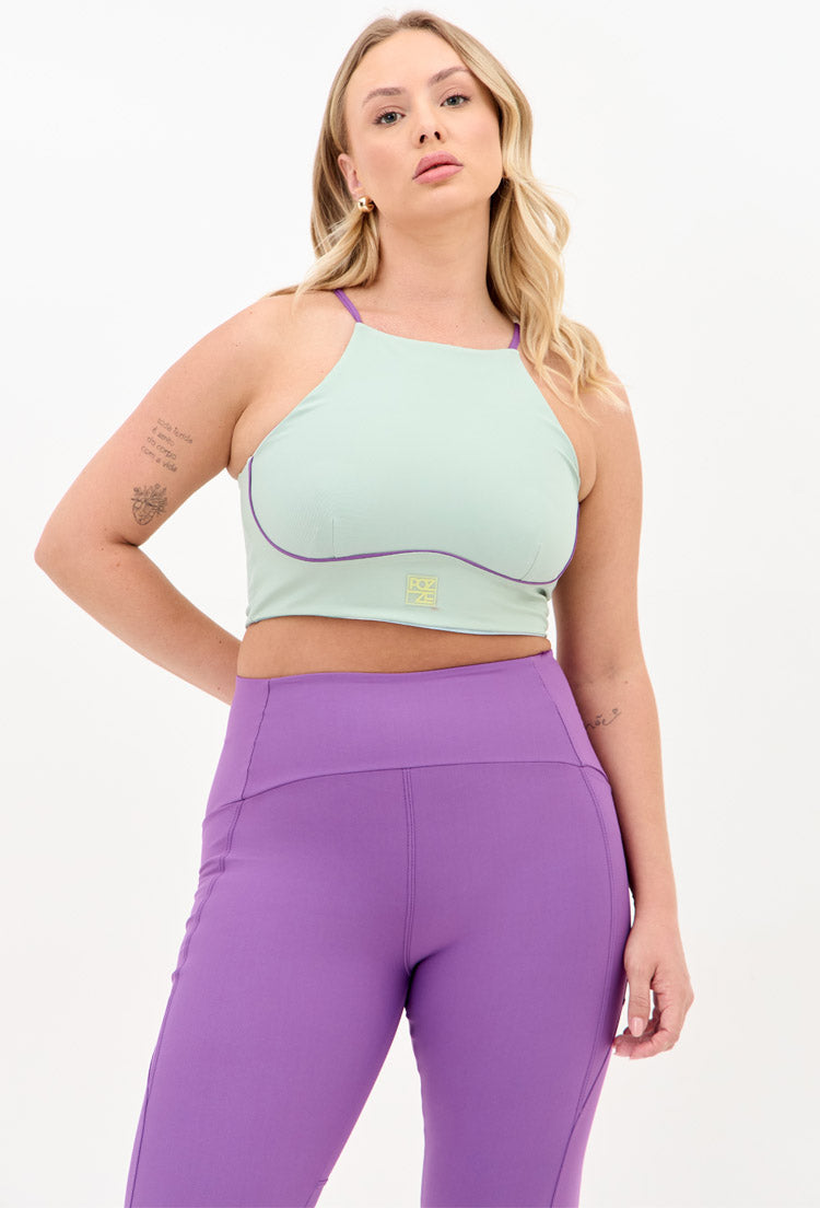 Top verde vital com vivo dupla face Alquimia