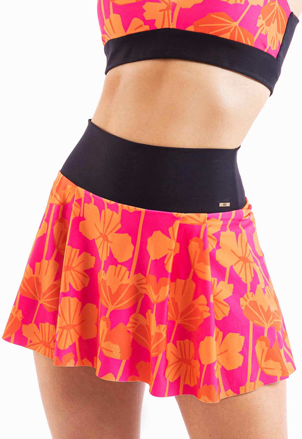 Shorts saia transpassada estampa Sunset