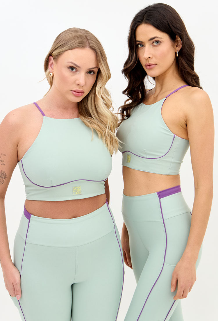 Top verde vital com vivo dupla face Alquimia