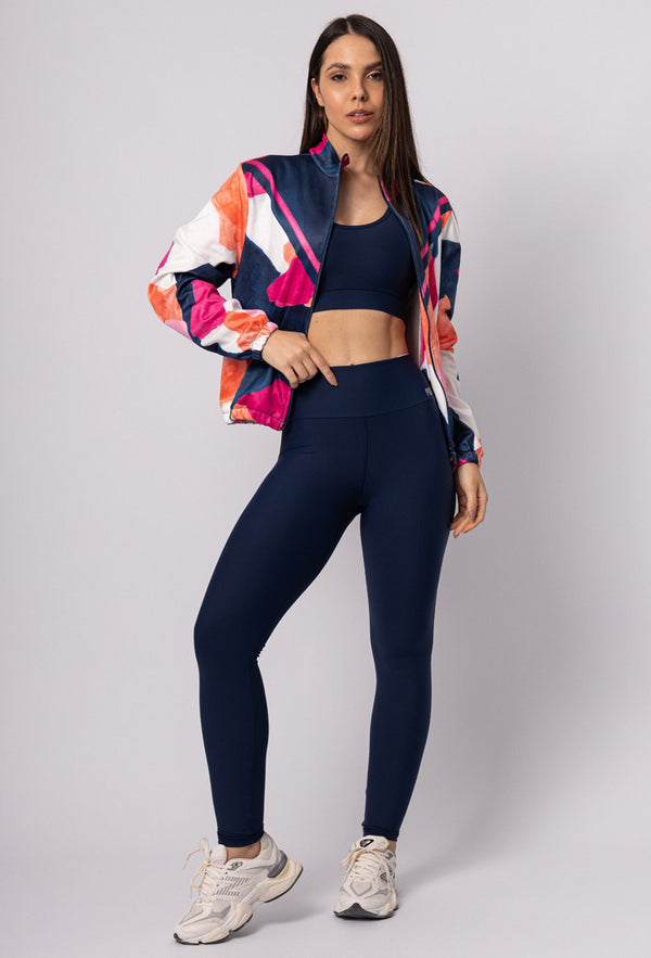 Jaqueta comfy de malha estampa Acqua