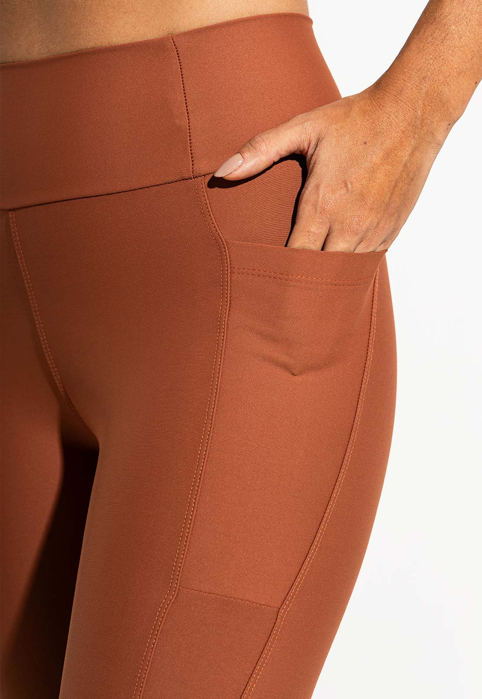 Legging lisa capuccino com bolsos Aura
