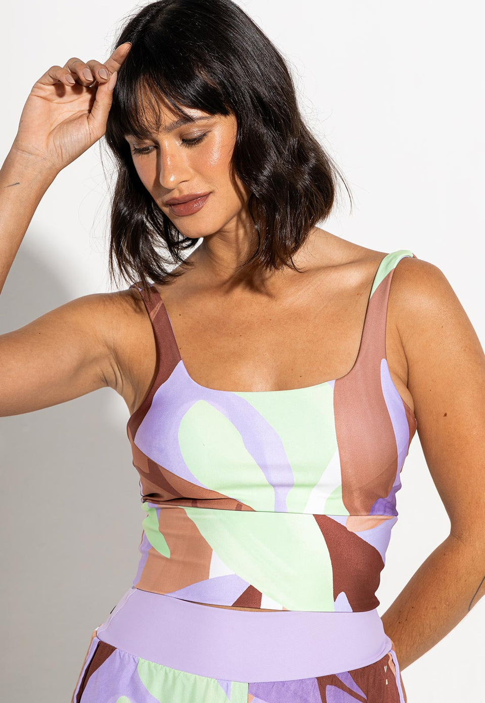Top longo estampado Aura