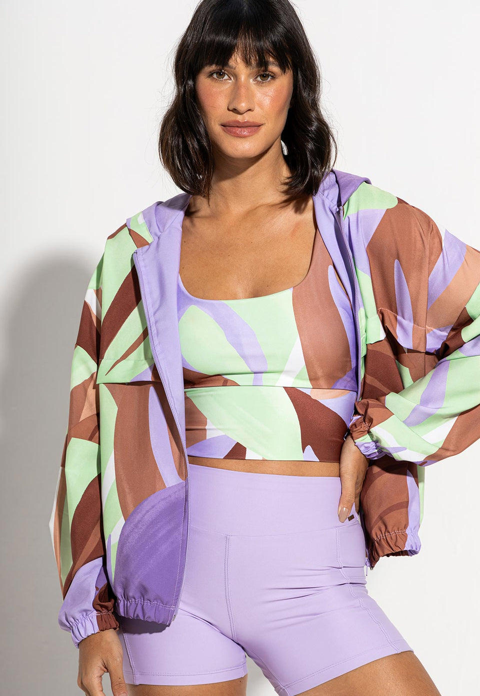 Top longo estampado Aura