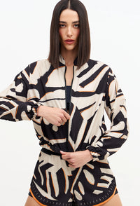 Jaqueta bomber com bolsos estampada Magnetic