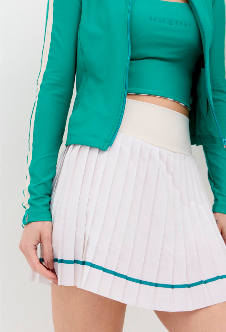 Saia plissada luna com bermuda e bolso interno duplo Lance