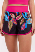 Short duplo estampado com bolso Anoitecer