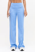 Calça wide leg lisa azul fly Magna