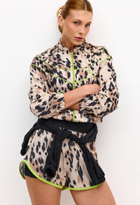 Jaqueta bomber com bolsos e recortes estampada Pure