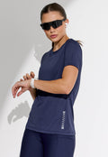 Tshirt running marinho Acqua