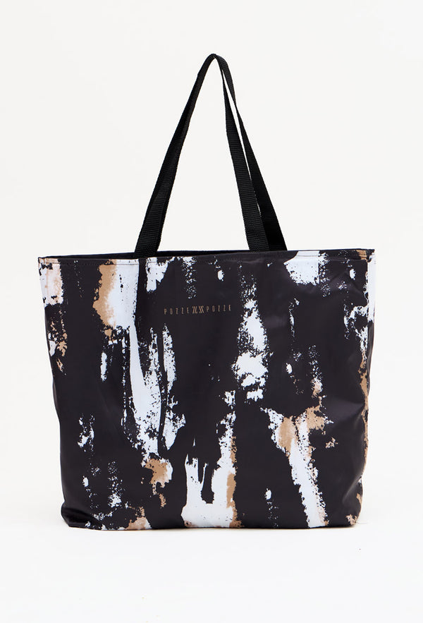 Bolsa de alça dupla face lisa preto e estampada Pulsa