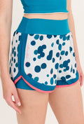 Shorts duplo azul atlântico com bolso estampado Poá Al mare