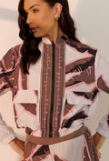 Jaqueta bomber com bolsos frontais estampada Solare