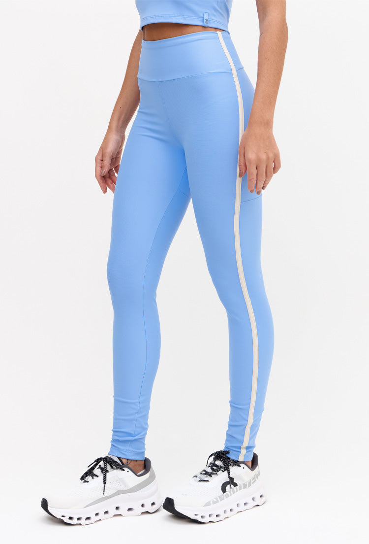 Legging lisa azul fly com viés lateral Magna