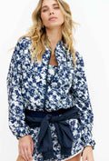 Jaqueta bomber com bolsos estampada Deep