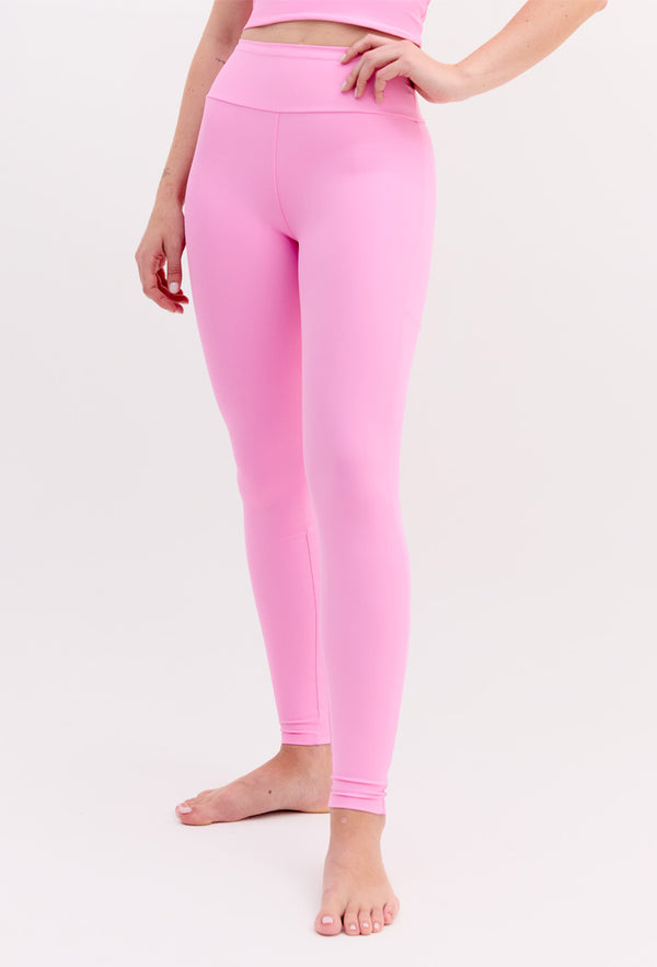 Legging lisa rosa pétala Aurora