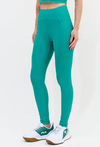 Legging com bolsos lisa verde folha Lance