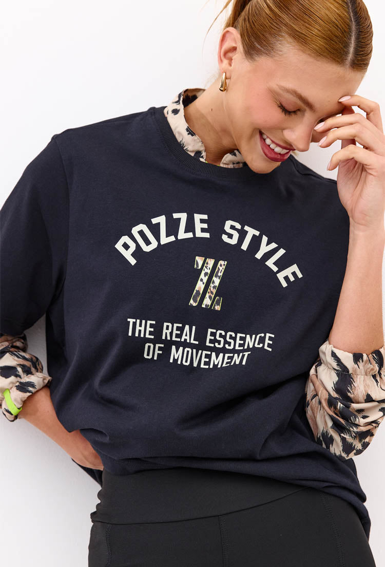 Camiseta lisa com estampa localizada Pure