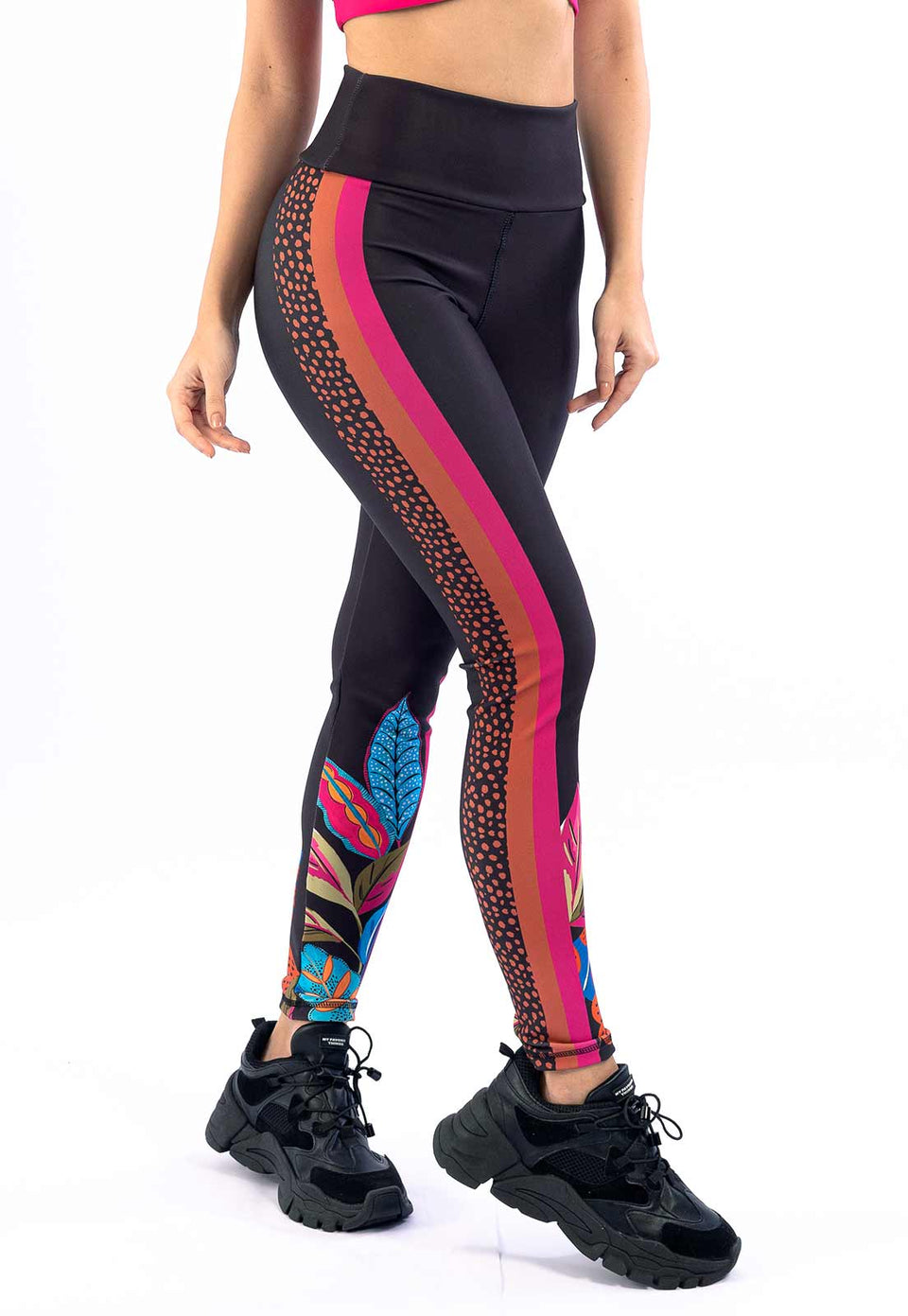 Legging com faixas laterais anoitecer
