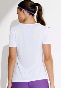 Tshirt running branco Action
