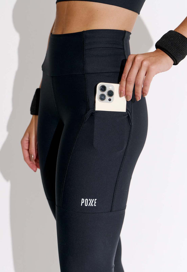 Legging running lisa preta multibolsos Action