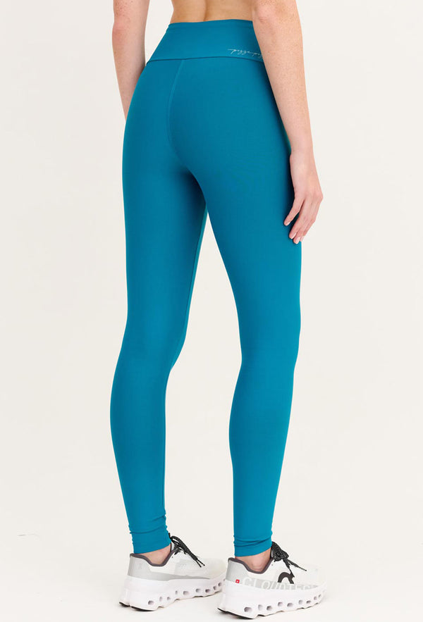 Legging com recorte lisa azul atlântico Al mare