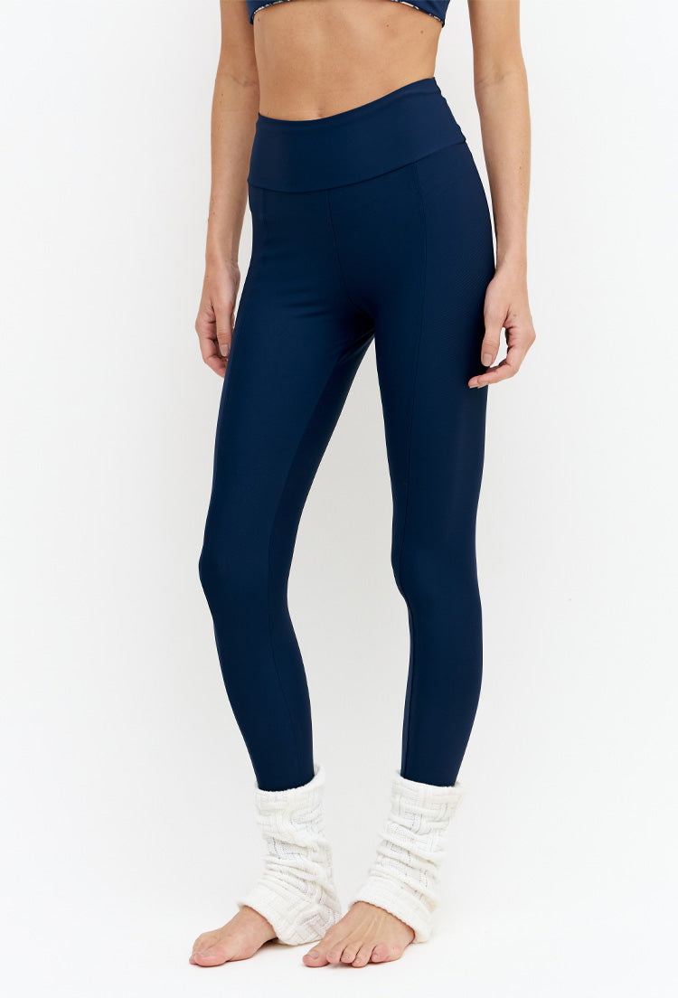 Legging com recorte lisa marinho Deep
