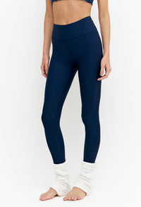 Legging com recorte lisa marinho Deep