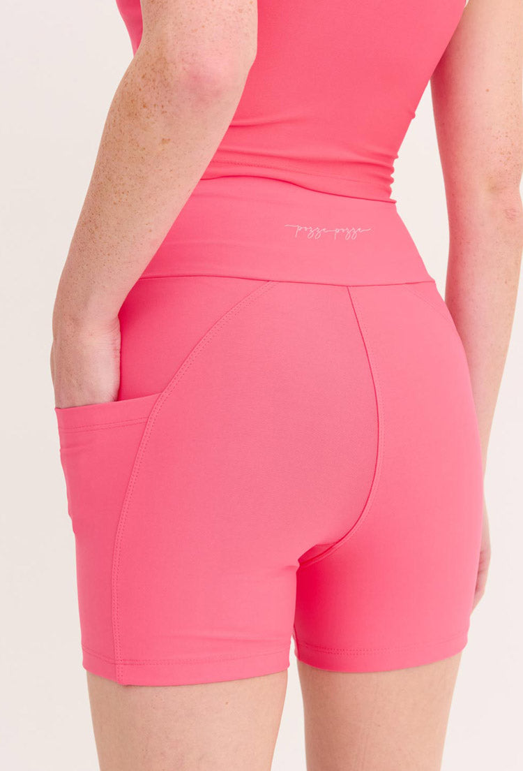 Bermuda lisa coral com bolsos Al mare