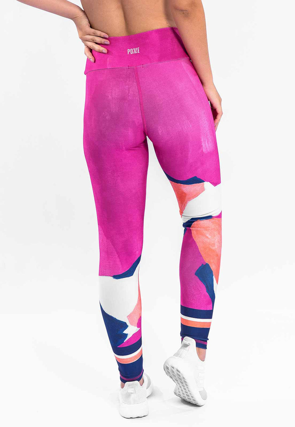 Legging abstrata rosa estampa Acqua
