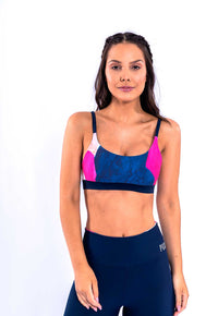 Conjunto Top dupla face+Legging lisa Acqua