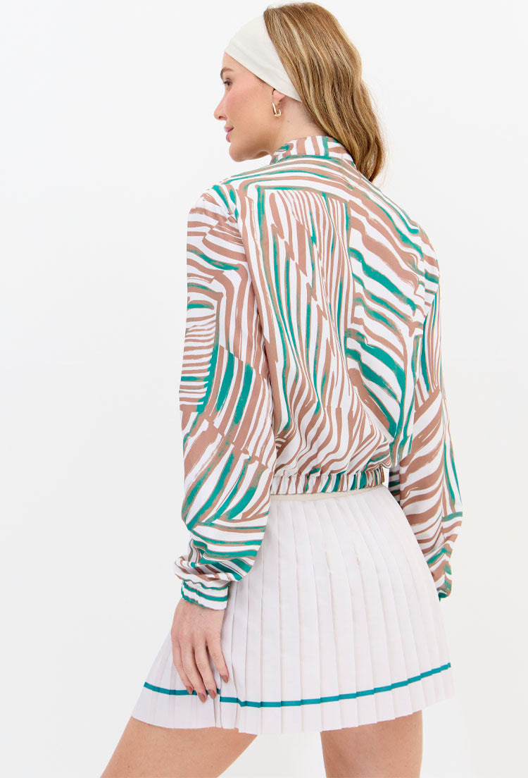 Jaqueta bomber com bolsos estampada Lance