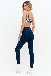 Legging com recorte lisa marinho Deep