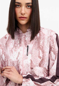 Jaqueta bomber com bolsos frontais estampada Domma