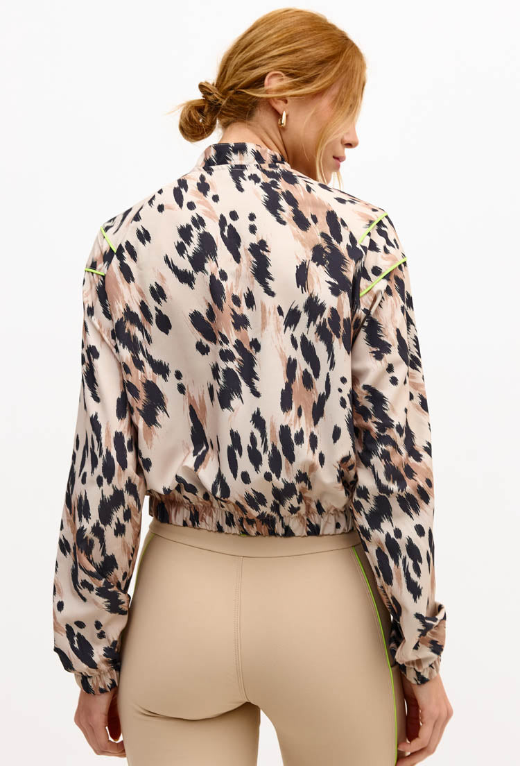 Jaqueta bomber com bolsos e recortes estampada Pure