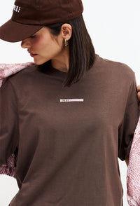 Camiseta lisa marrom café Domma