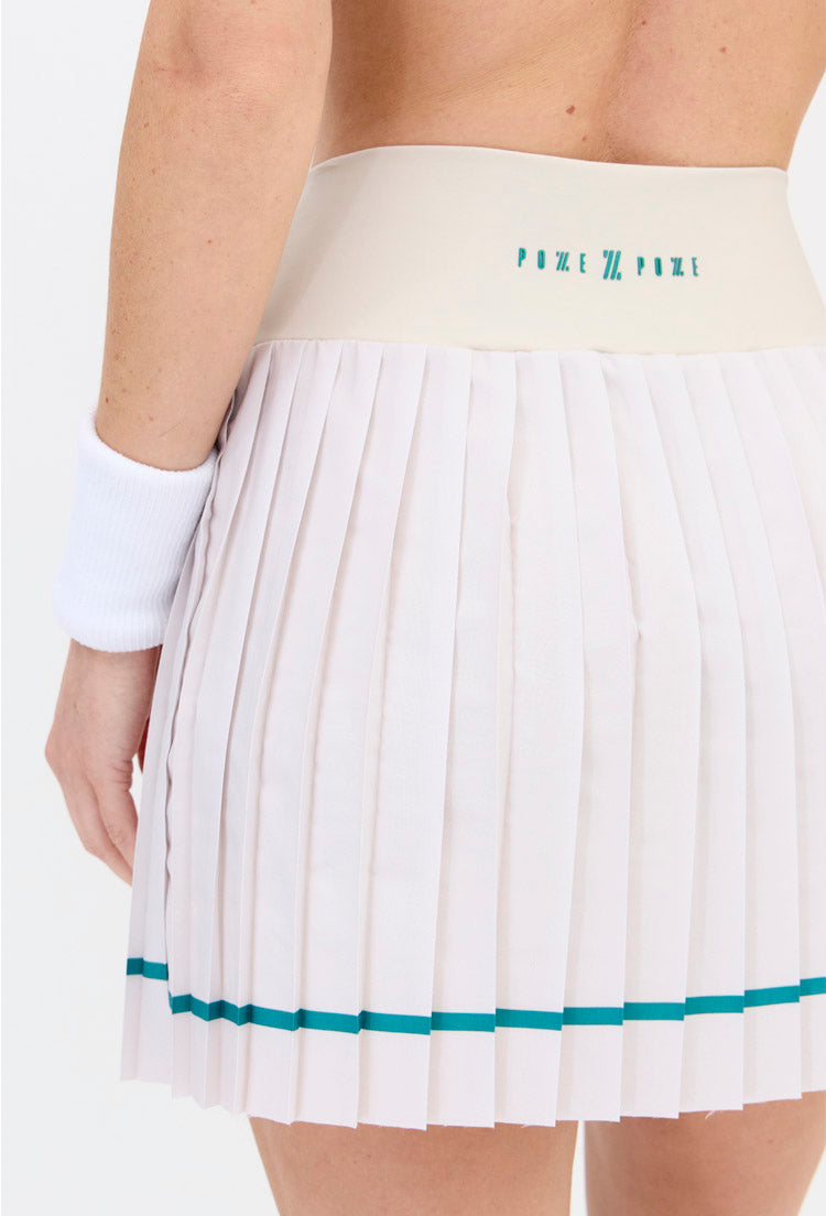 Saia plissada luna com bermuda e bolso interno duplo Lance