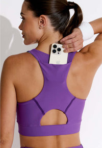 Top running dupla face com bolso estampa Alquimia