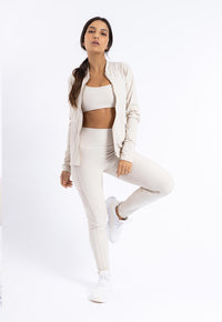 Legging Lisa Bege Luna com bolsos Sinergia