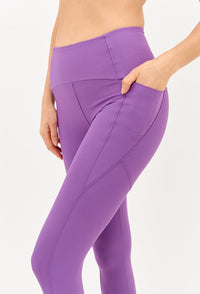 Legging com bolsos lisa roxo fusão Alquimia