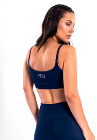 Conjunto Top dupla face+Legging lisa Acqua