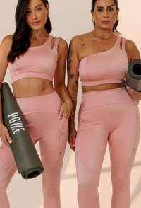 Legging lisa rose shine com bolsos Solare