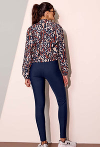 Jaqueta bomber com bolsos frontais estampada Gaia